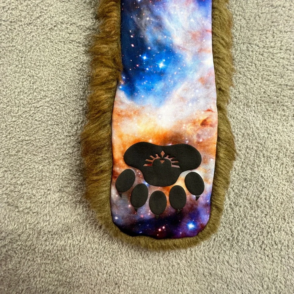 SpiritHoods Grizzly Bear Galaxy Collector Edition Faux Fur Hood Scarf Brown Rave - Picture 4 of 16